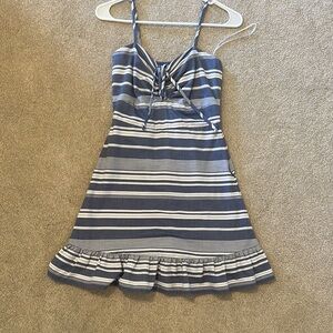 Coastal Striped Blue and White Sundress